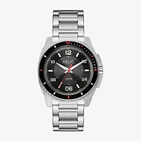 Relic By Fossil Mens Silver Tone Stainless Steel Bracelet Watch Zr12677