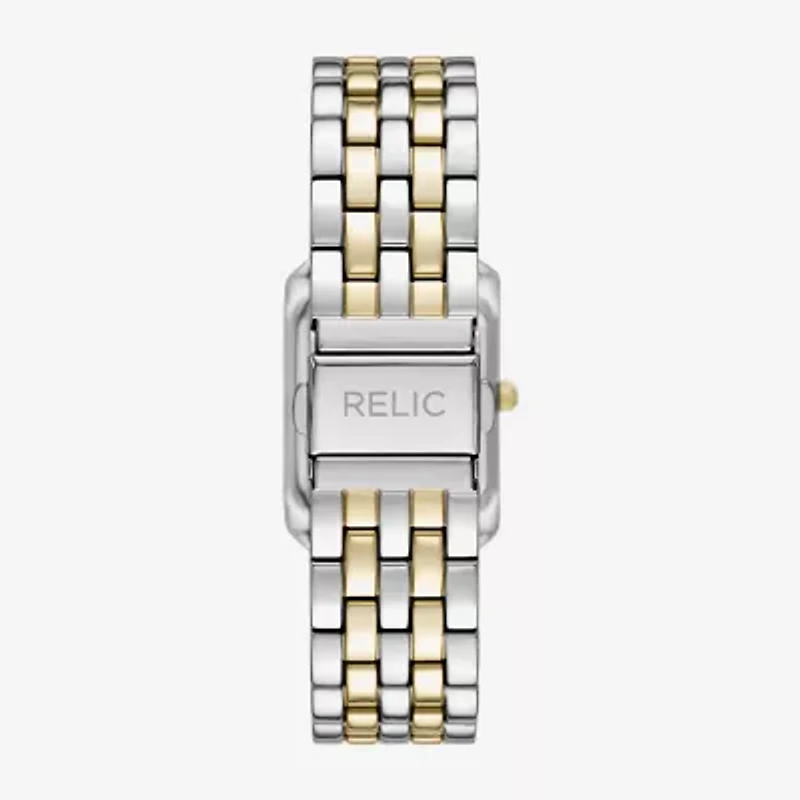 Relic By Fossil Womens Two Tone Bracelet Watch Zr34674