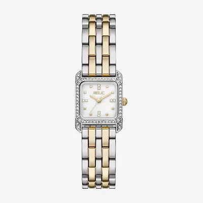 Relic By Fossil Womens Two Tone Bracelet Watch Zr34674