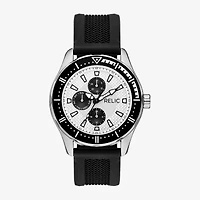 Relic By Fossil Mens Black Strap Watch Zr16055