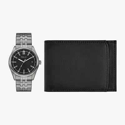 Relic By Fossil Mens Black 2-pc. Watch Boxed Set Zr97032