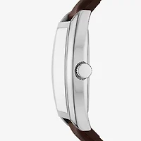 Relic By Fossil Mens Brown Leather Strap Watch Zr77348