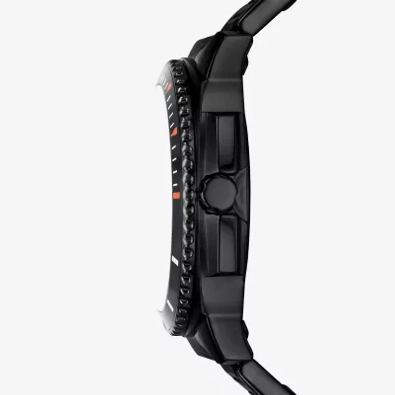 Relic By Fossil Mens Black Stainless Steel Bracelet Watch Zr12676