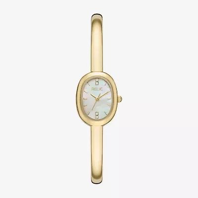 Relic By Fossil Womens Gold Tone Bracelet Watch Zr34681