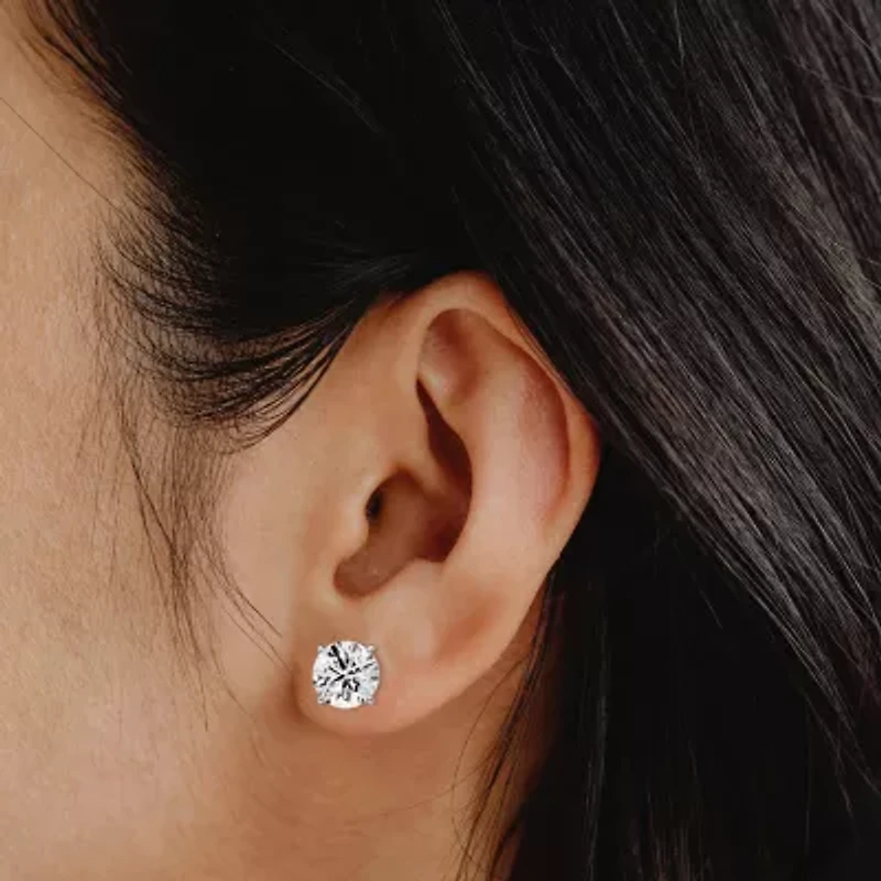 (G/Vs1-Vs2) 6 CT. T.W. Lab Grown White Diamond 14K Gold 9.1mm Round Stud Earrings