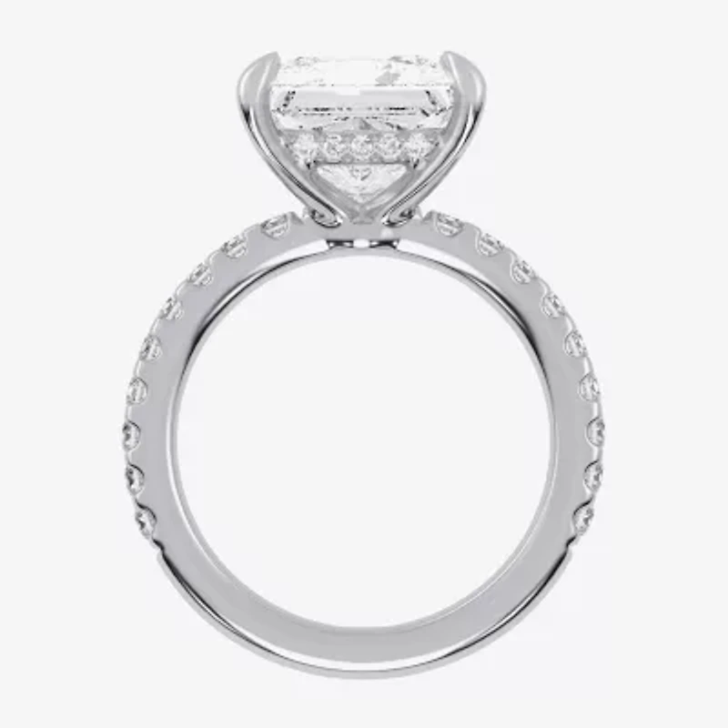 (G-H / Si1-Si2) Womens 2 1/4 CT. T.W. Lab Grown White Diamond 14K Gold Side Stone Engagement Ring