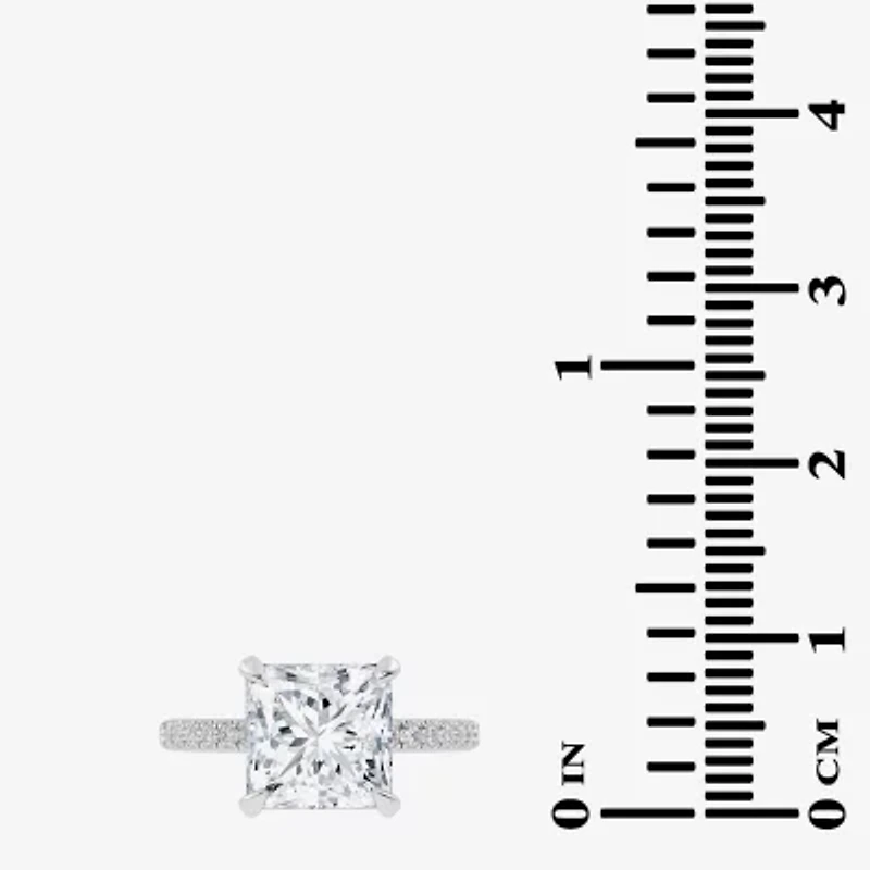 (G-H / Si1-Si2) Womens 2 1/4 CT. T.W. Lab Grown White Diamond 14K Gold Side Stone Engagement Ring