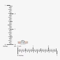 Signature By Modern Bride (H-I / Si1-Si2) Womens 2 CT. T.W. Lab Grown White Diamond 14K Gold Round Bridal Set