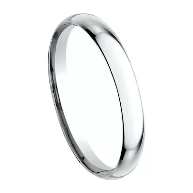 Womens 10K White Gold 2MM Comfort-Fit Wedding Band