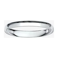 Womens 10K White Gold 2MM Comfort-Fit Wedding Band