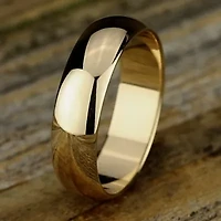 Mens 6mm 10K Gold Wedding Band