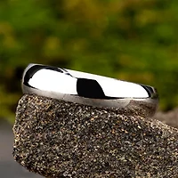 Mens 14K White Gold 5MM Light Comfort-Fit Wedding Band