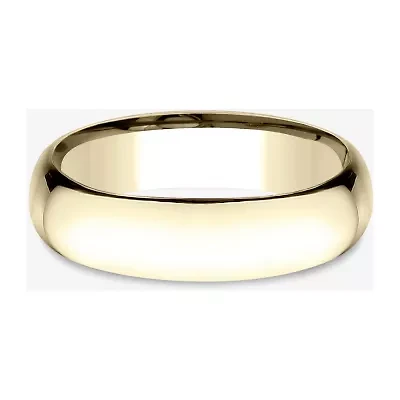 Mens 14K Yellow Gold 6MM Light Comfort-Fit Wedding Band