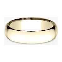 Mens 14K Yellow Gold 6MM Light Comfort-Fit Wedding Band