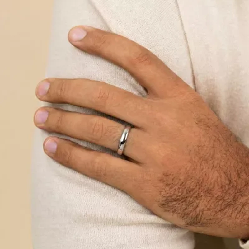 Mens 4MM 10K Gold Wedding Band