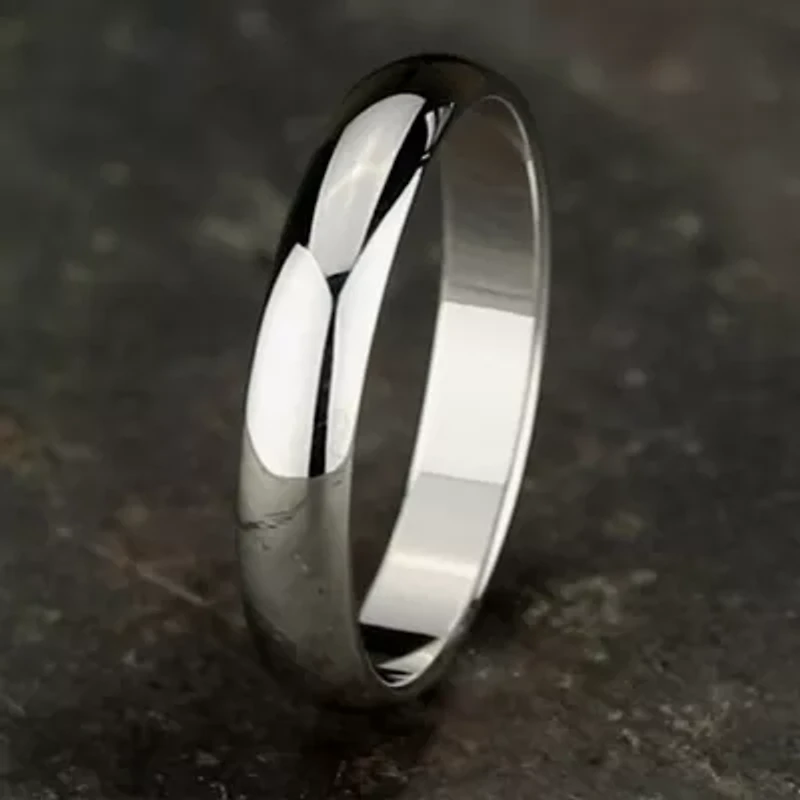 Mens 4MM 10K Gold Wedding Band