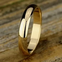 Mens 4MM 10K Gold Wedding Band