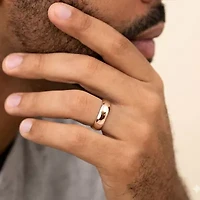 Mens 6MM 14K Gold Wedding Band
