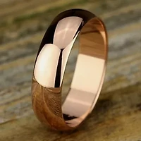 Mens 6MM 14K Gold Wedding Band