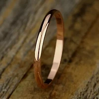 Womens 2MM 10K White Gold Wedding Band