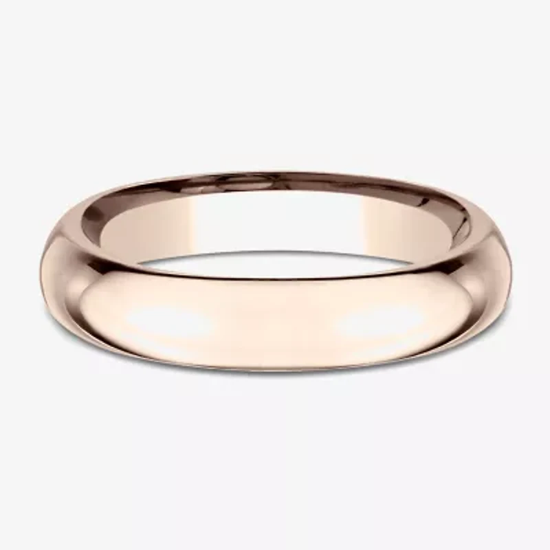 Womens 14K White Gold 4MM High Dome Comfort-Fit Wedding Band