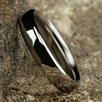 Unisex Adult 4.5MM 10K White Gold Wedding Band