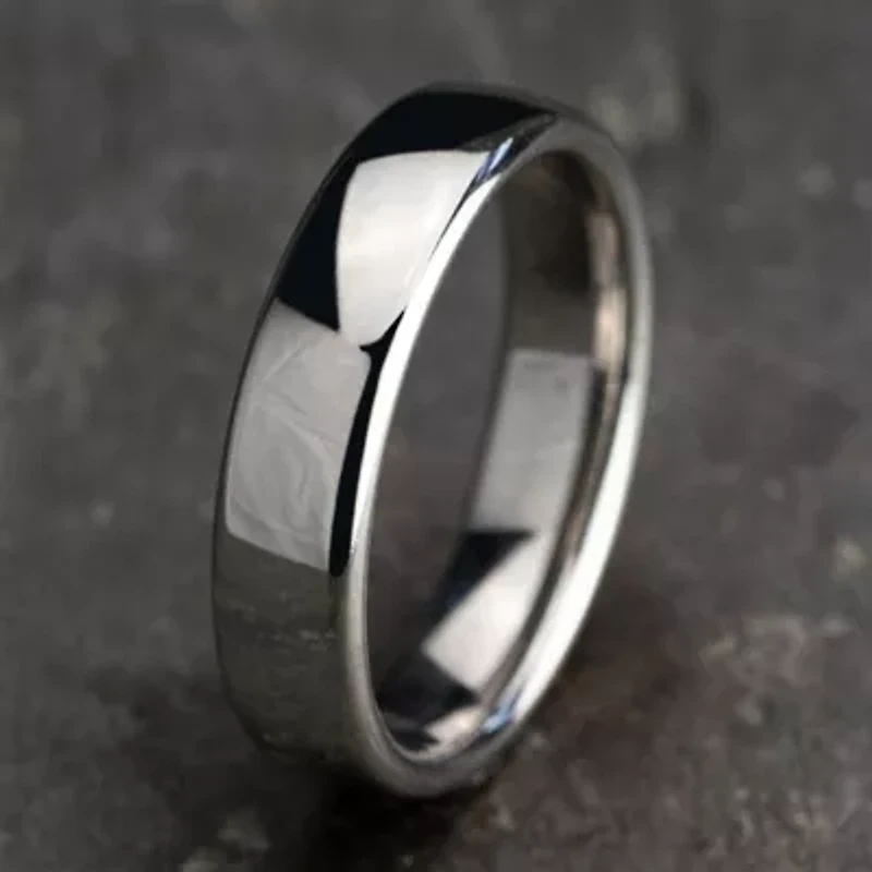 Unisex Adult 5.5MM 10K White Gold Wedding Band