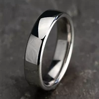 Unisex Adult 5.5MM 10K White Gold Wedding Band