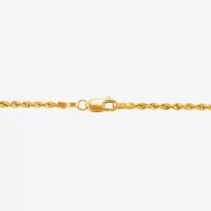 Womens 14K Gold 24 Inch Rope Chain Necklace