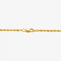 Womens 14K Gold 24 Inch Rope Chain Necklace