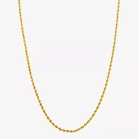 Womens 14K Gold 24 Inch Rope Chain Necklace