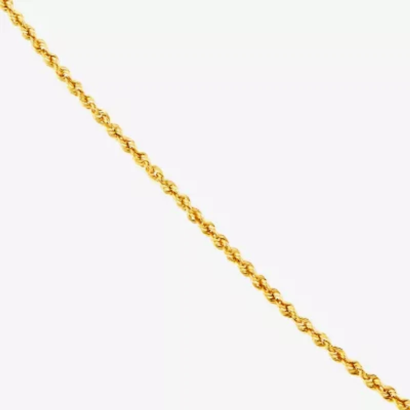 Womens 14K Gold 20 Inch Rope Chain Necklace