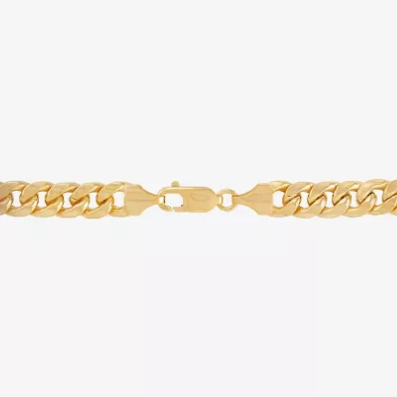 Made in Italy Mens 10K Gold 22 Inch Cuban Chain Necklace