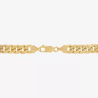 Made in Italy Mens 10K Gold 22 Inch Cuban Chain Necklace
