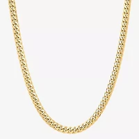 Made in Italy Mens 10K Gold 22 Inch Cuban Chain Necklace