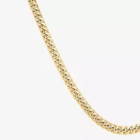 Made in Italy Mens 10K Gold 22 Inch Cuban Chain Necklace