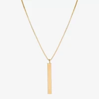 Gold Addiction Womens 10K Gold Bar 18 Inch Pendant Necklace
