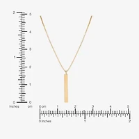 Gold Addiction Womens 10K Gold Bar 18 Inch Pendant Necklace
