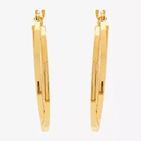 Womens 14K Gold 27.5mm Hoop Earrings