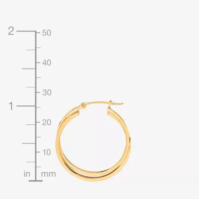 Womens 14K Gold 27.5mm Hoop Earrings