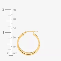 Womens 14K Gold 27.5mm Hoop Earrings