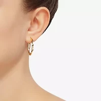 Womens 14K Gold 27.5mm Hoop Earrings