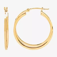 Womens 14K Gold 27.5mm Hoop Earrings