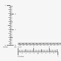 Made in Italy Womens Sterling Silver Inch Wheat Chain Necklace