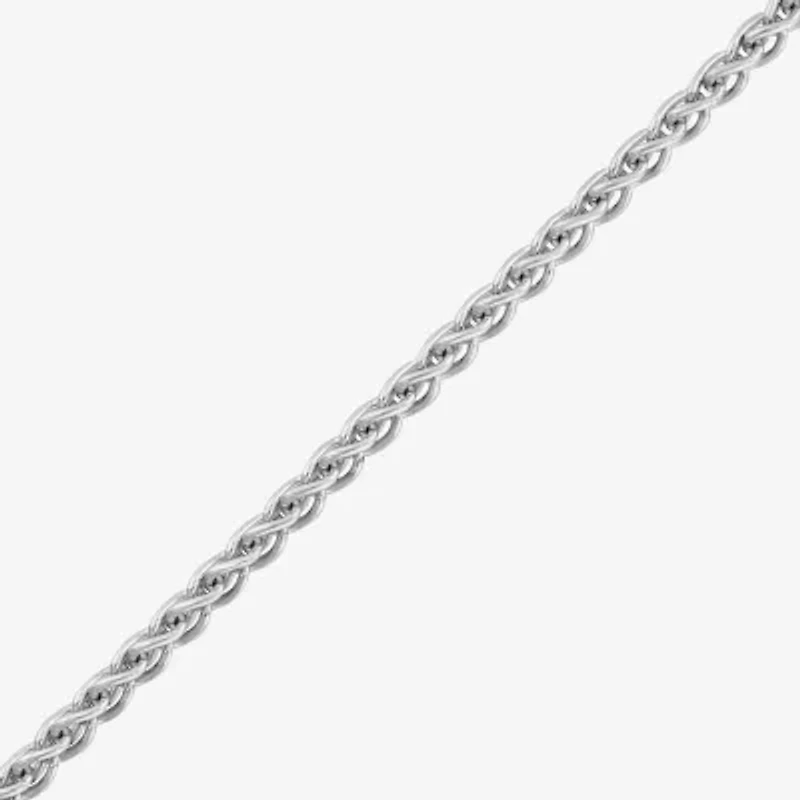 Made in Italy Womens Sterling Silver Inch Wheat Chain Necklace