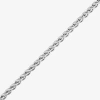 Made in Italy Womens Sterling Silver Inch Wheat Chain Necklace