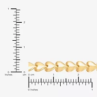 Made in Italy Womens 14K Gold Over Silver 9 Inch Hollow Stampato Chain Bracelet