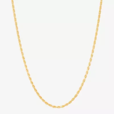 Made in Italy Womens 14K Gold Over Silver 20 Inch Chain Necklace