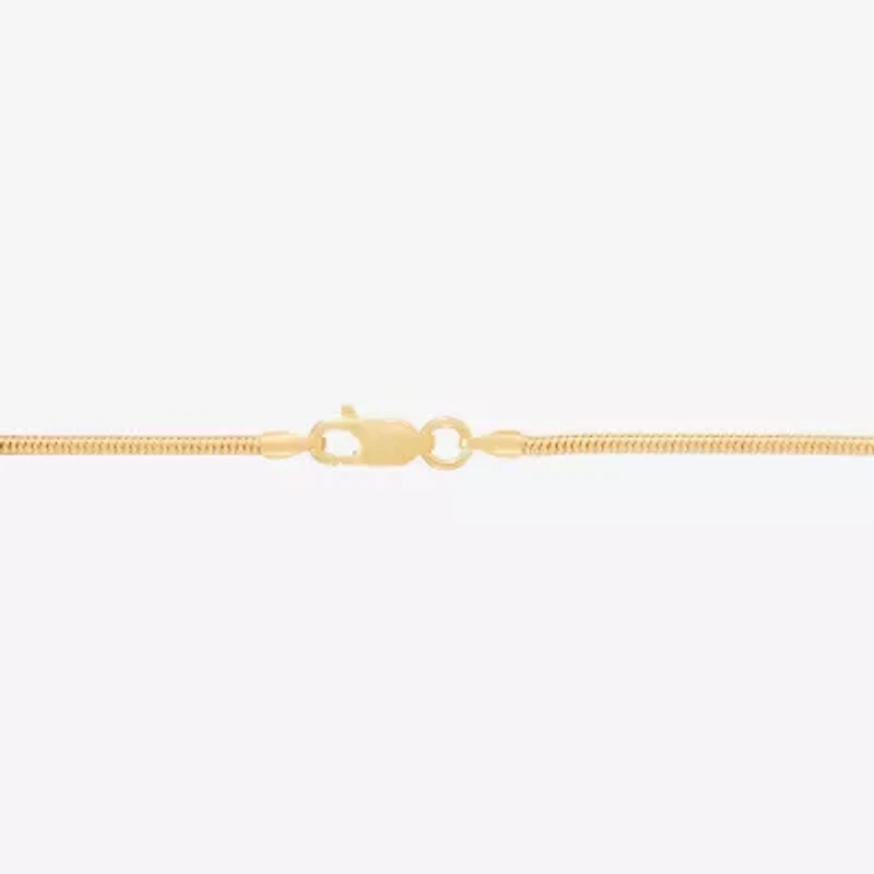 Made in Italy Womens 14K Gold Over Silver 18 Inch Snake Chain Necklace