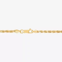 Made in Italy Womens 14K Gold Over Silver 20 Inch Rope Chain Necklace